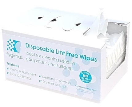 HYGIMAX  Hygienic Lint Free Wipes Case of 200 30x38cms